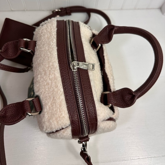 ASPEN Sherpa mini faux fur crossbody/ handbag - Picture 7 of 14